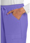 Electric Lavender - Women's Mid Rise Drawstring Trouser Cargo Scrub Pants – Regular (View 2)