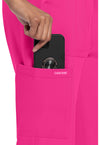 Electric Pink - Women's Mid Rise Drawstring Trouser Cargo Scrub Pants – Regular (View 3)