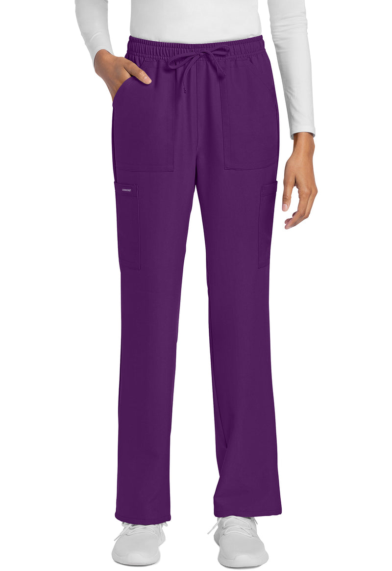 Eggplant - Cherokee WW Originals Ultra Women Scrub Pants - Front View