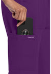 Eggplant - Women's Mid Rise Drawstring Trouser Cargo Scrub Pants – Regular (View 3)