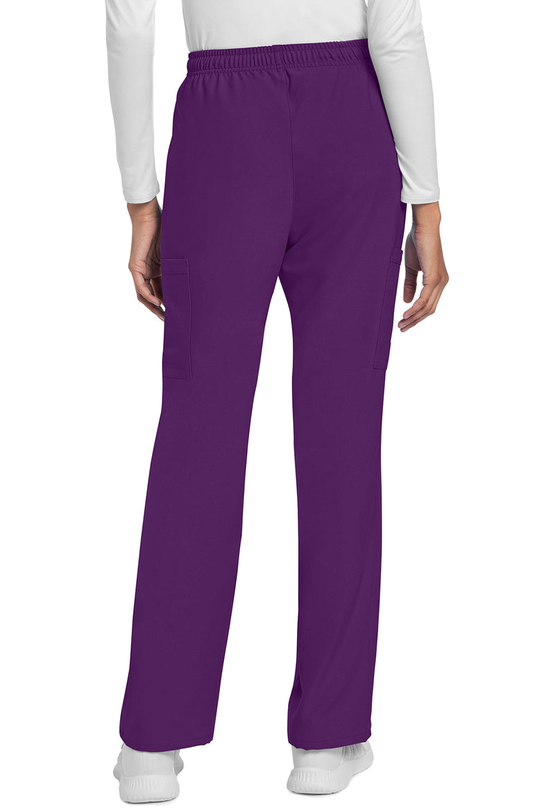 Eggplant - Cherokee WW Originals Ultra Women Scrub Pants - Back View