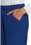 Galaxy Blue - Women's Mid Rise Drawstring Trouser Cargo Scrub Pants – Regular (View 2)