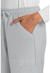 grey - Mid Rise Drawstring Trouser Cargo Pant (View 2)