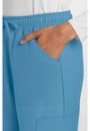 Heritage Blue - Women's Mid Rise Drawstring Trouser Cargo Scrub Pants – Regular (View 2)