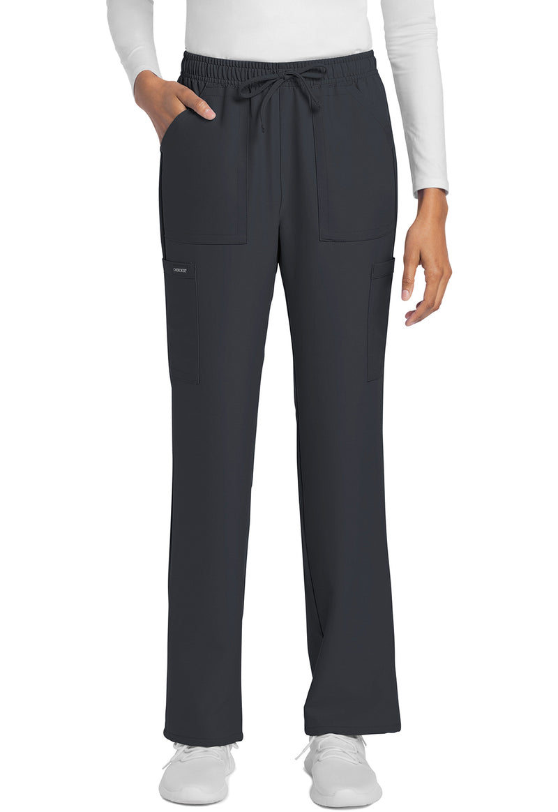 Pewter - Cherokee WW Originals Ultra Women Scrub Pants - Front View