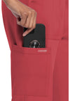 Spiced Coral - Women's Mid Rise Drawstring Trouser Cargo Scrub Pants – Regular (View 3)