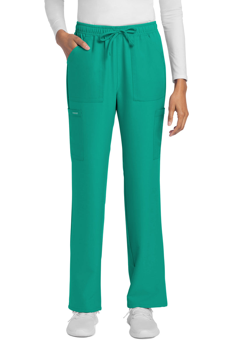 Teal Blue - Cherokee WW Originals Ultra Women Scrub Pants - Front View