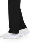 Black - Men's Mid Rise Zip Fly Straight Leg Scrub Pants – Short (View 4)