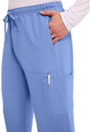 Ciel Blue - Men's Mid Rise Zip Fly Straight Leg Scrub Pants – Short (View 3)
