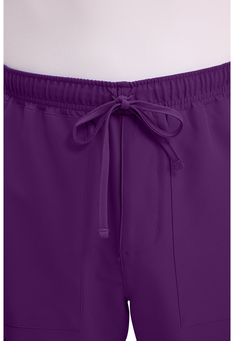 Eggplant - Men's Mid Rise Zip Fly Straight Leg Scrub Pants – Short (View 2)
