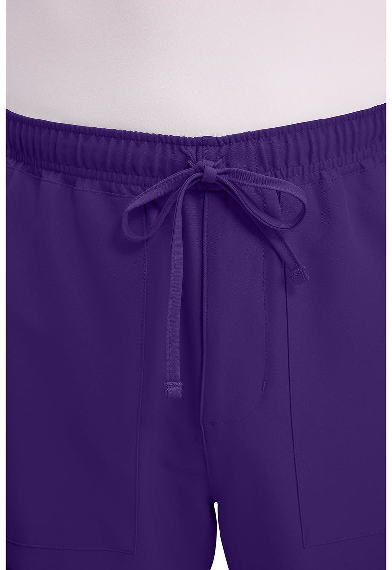 Grape - Men's Mid Rise Zip Fly Straight Leg Scrub Pants – Short (View 2)