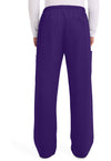 Grape - Men's Mid Rise Zip Fly Straight Leg Scrub Pants – Short (Back)