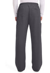 Pewter - Men's Mid Rise Zip Fly Straight Leg Scrub Pants – Short (Back)