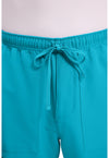 Turquoise - Men's Mid Rise Zip Fly Straight Leg Scrub Pants – Short (View 2)
