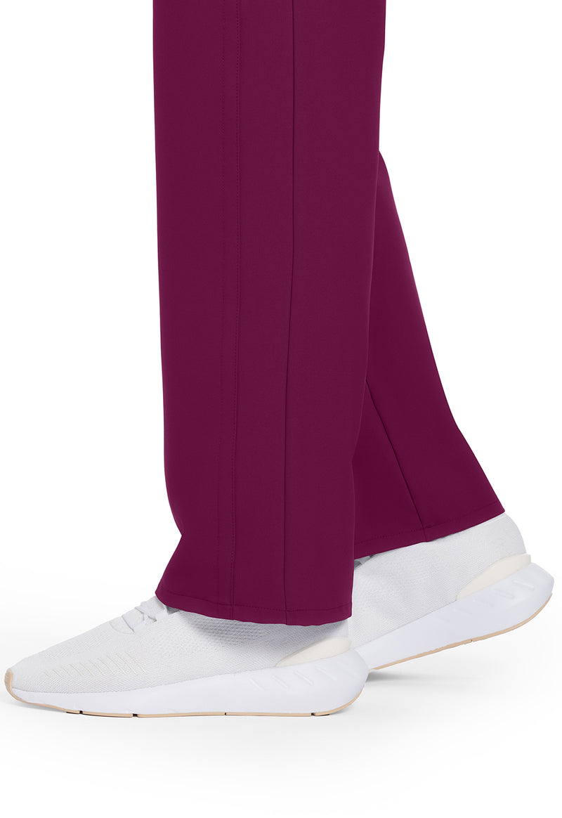 Wine - Men's Mid Rise Zip Fly Straight Leg Scrub Pants – Short (View 4)