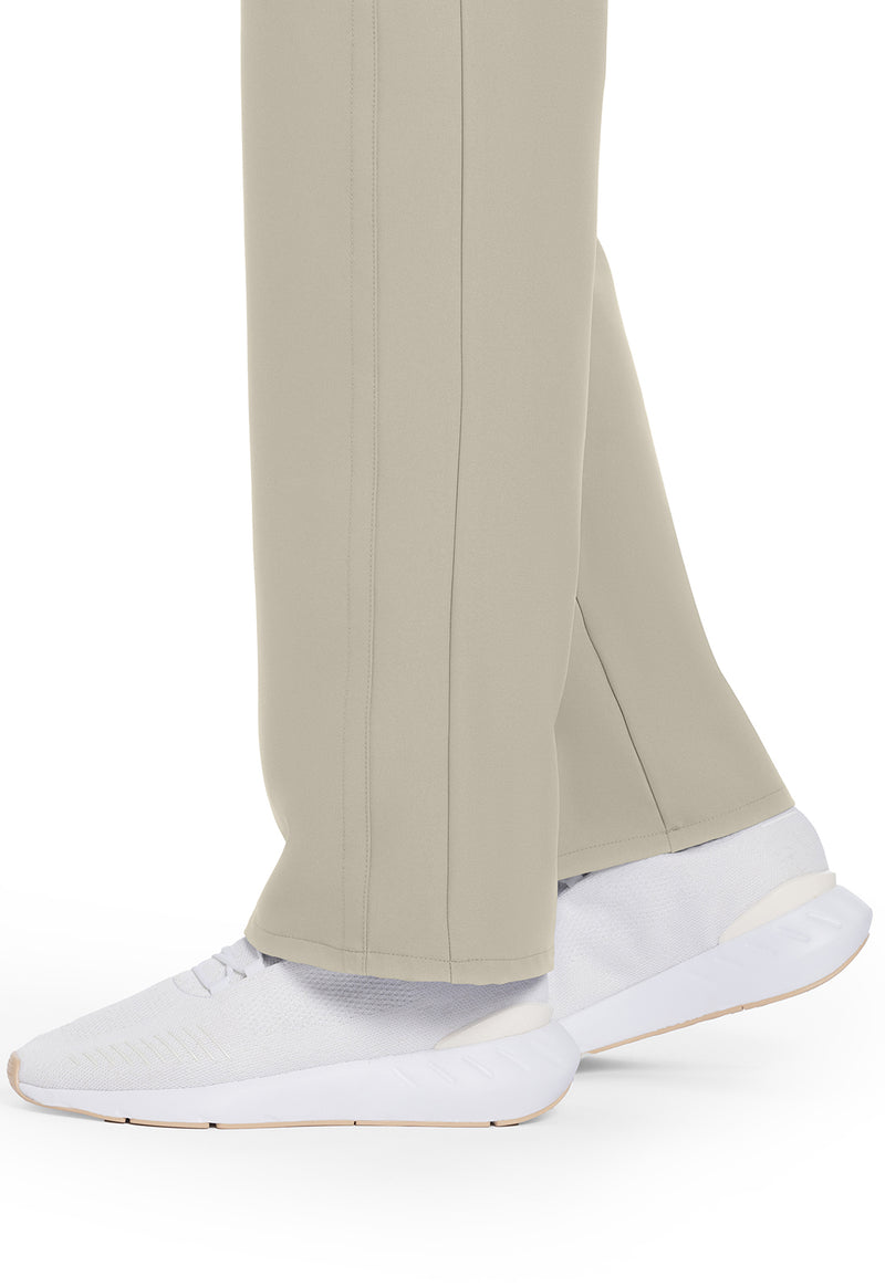 Khaki - Men's Mid Rise Zip Fly Straight Leg Scrub Pants – Tall (View 4)
