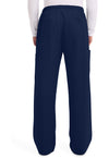Navy - Men's Mid Rise Zip Fly Straight Leg Scrub Pants – Tall (Back)