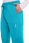 Turquoise - Men's Mid Rise Zip Fly Straight Leg Scrub Pants – Tall (View 3)