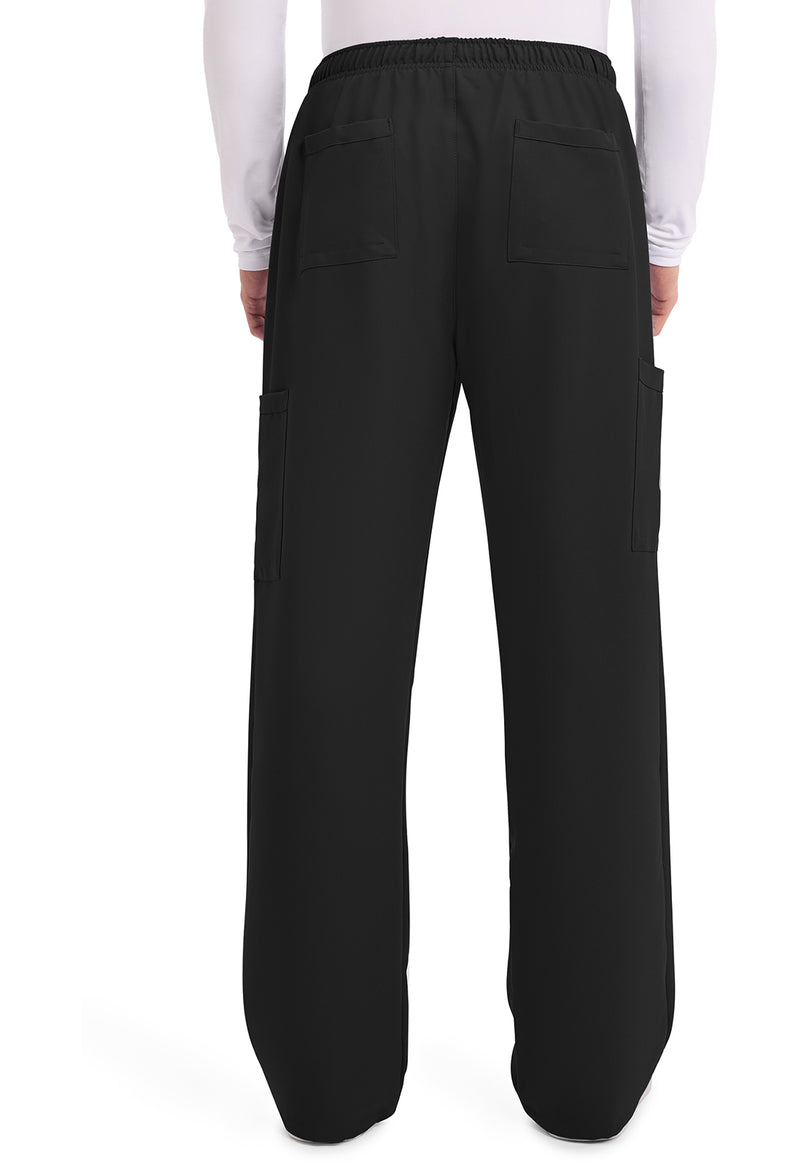 Black - Cherokee WW Originals Ultra Men Scrub Pants - Back View