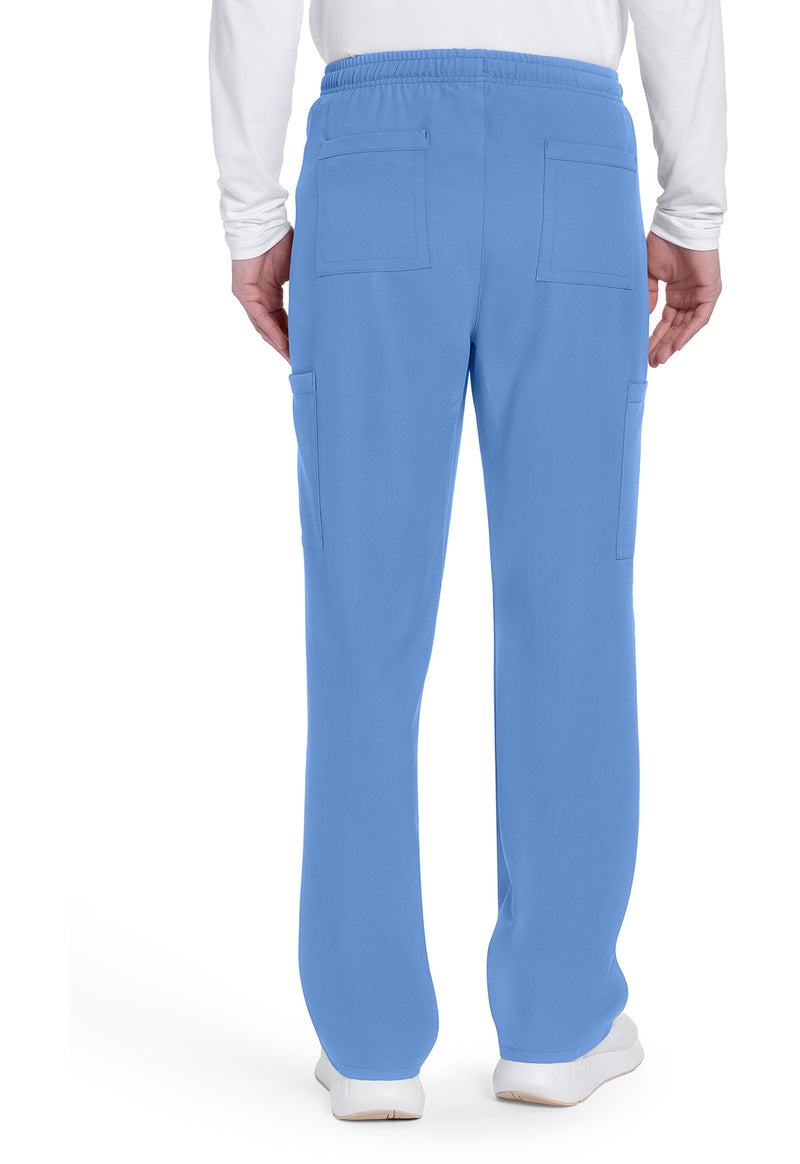 Ciel Blue - Cherokee WW Originals Ultra Men Scrub Pants - Back View