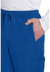 Galaxy Blue - Men's Mid Rise Zip Fly Straight Leg Scrub Pants – Regular (View 2)