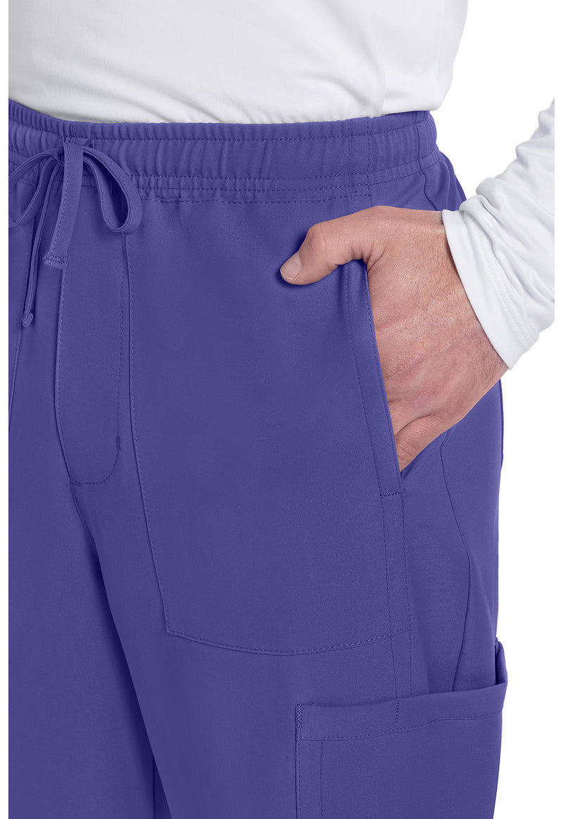 Grape - Men's Mid Rise Zip Fly Straight Leg Scrub Pants – Regular (View 2)