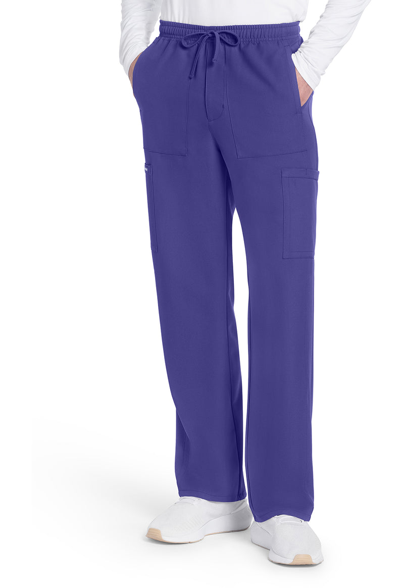 Grape - Cherokee WW Originals Ultra Men Scrub Pants - Front View