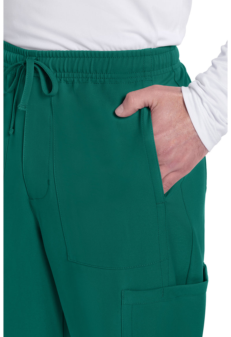 Hunter Green - Men's Mid Rise Zip Fly Straight Leg Scrub Pants – Regular (View 2)