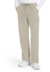 Khaki - Men's Mid Rise Zip Fly Straight Leg Scrub Pants