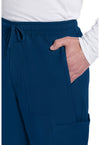 Navy - Men's Mid Rise Zip Fly Straight Leg Scrub Pants – Regular (View 2)