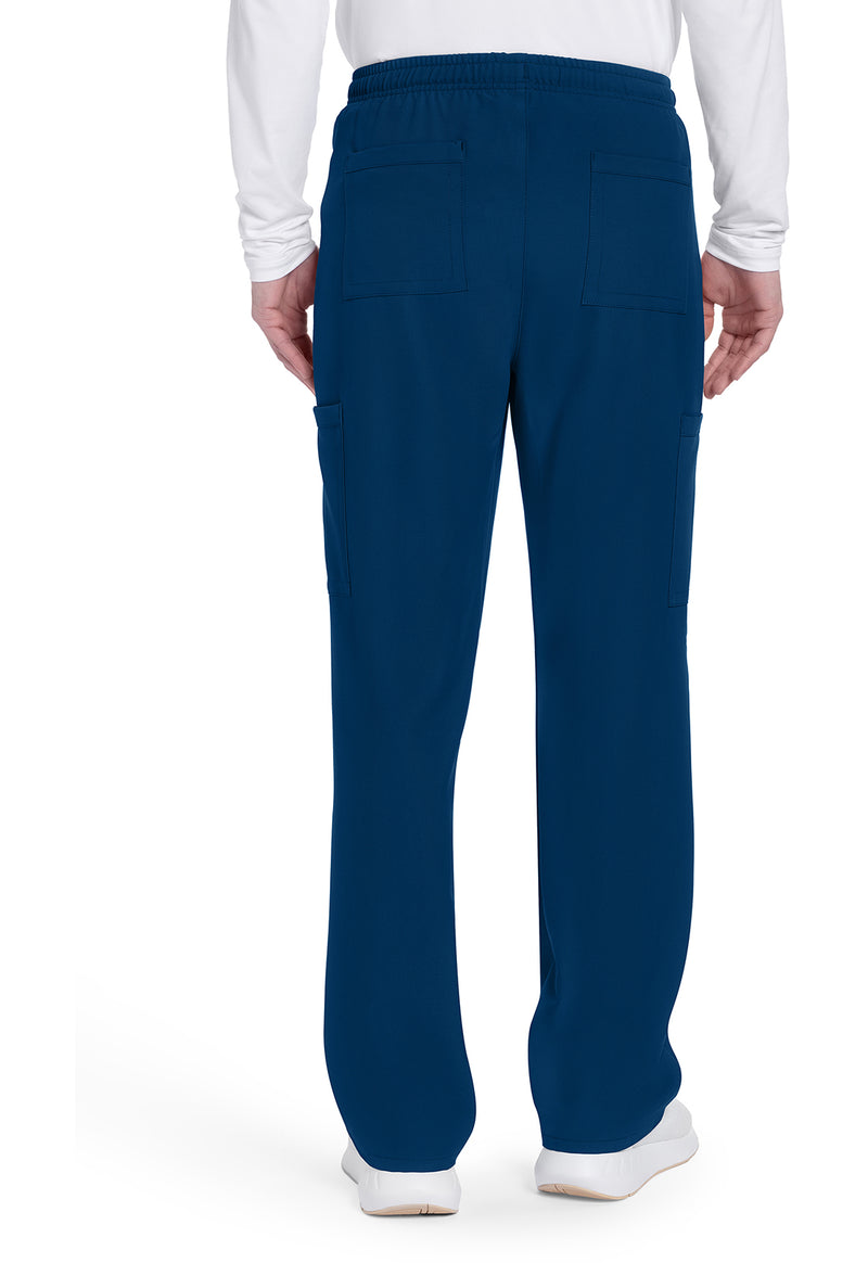 Navy - Cherokee WW Originals Ultra Men Scrub Pants - Back View