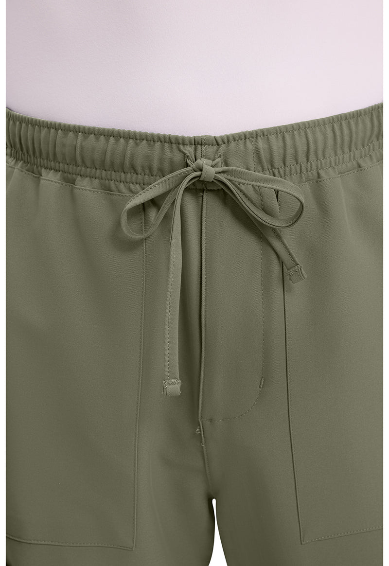 Olive - Men's Mid Rise Zip Fly Straight Leg Scrub Pants – Regular (View 2)