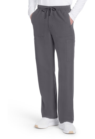 Men's Mid Rise Zip Fly Straight Leg Scrub Pants