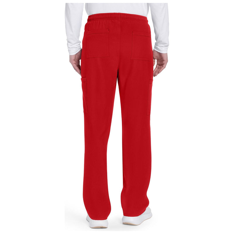 red - Men's Mid Rise Zip Fly Straight Leg Pant