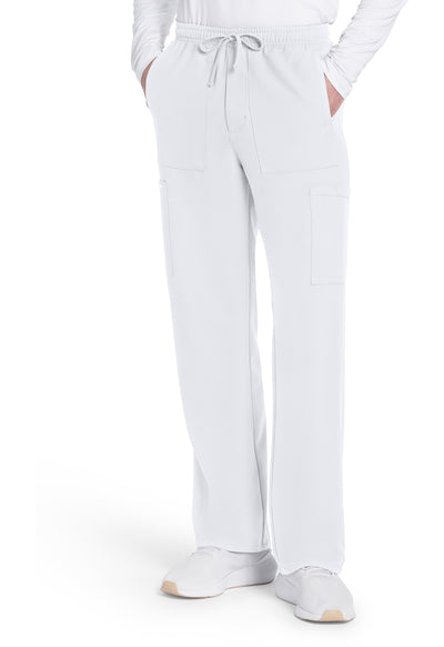 Men's Mid Rise Zip Fly Straight Leg Scrub Pants