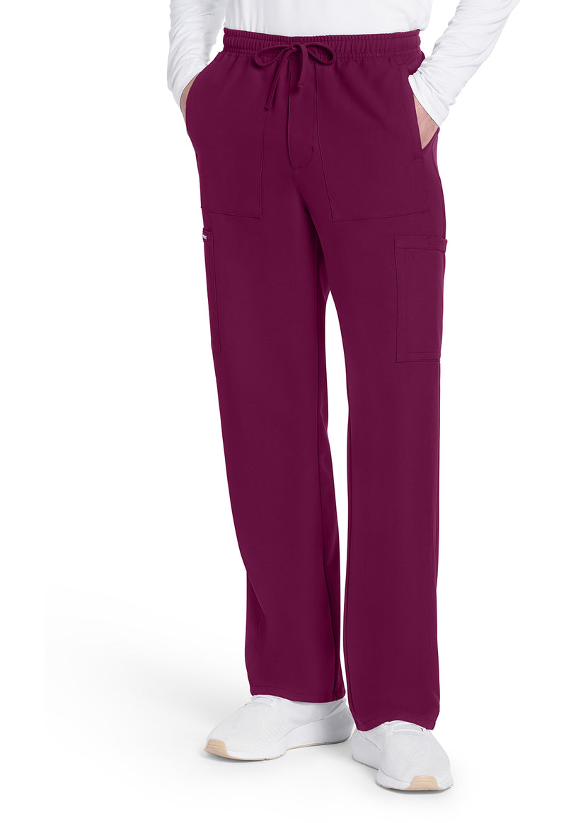 Wine - Cherokee WW Originals Ultra Men Scrub Pants - Front View