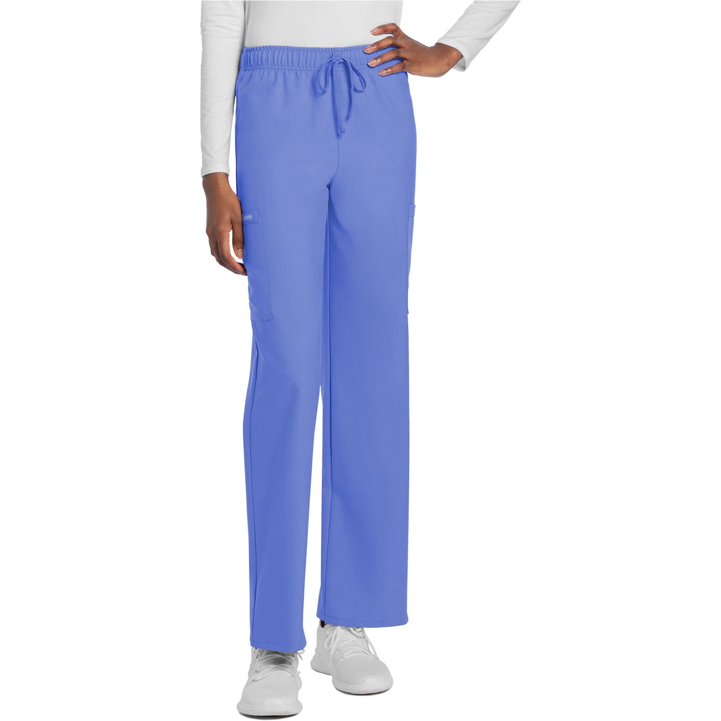 Unisex Mid Rise Drawstring Straight Pant