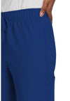 Galaxy Blue - Unisex Mid Rise Drawstring Straight Scrub Pants – Short (View 2)