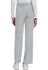 Grey - Unisex Mid Rise Drawstring Straight Scrub Pants – Short (Back)