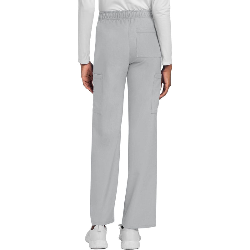 grey - Unisex Mid Rise Drawstring Straight Pant