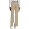 khaki - Unisex Mid Rise Drawstring Straight Pant