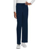 navy - Unisex Mid Rise Drawstring Straight Pant