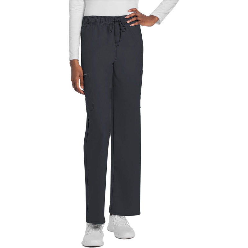 pewter - Unisex Mid Rise Drawstring Straight Pant