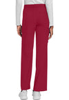 RED - Unisex Mid Rise Drawstring Straight Scrub Pants – Short (Back)