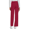 red - Unisex Mid Rise Drawstring Straight Pant