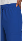 Royal - Unisex Mid Rise Drawstring Straight Scrub Pants – Short (View 2)