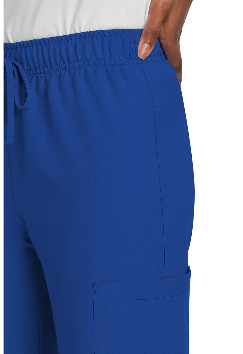 Royal - Unisex Mid Rise Drawstring Straight Scrub Pants – Short (View 2)