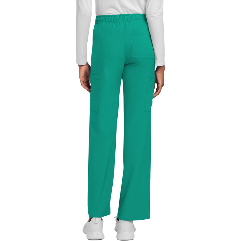 teal blue - Unisex Mid Rise Drawstring Straight Pant