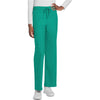 teal blue - Unisex Mid Rise Drawstring Straight Pant