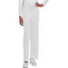 white - Unisex Mid Rise Drawstring Straight Pant